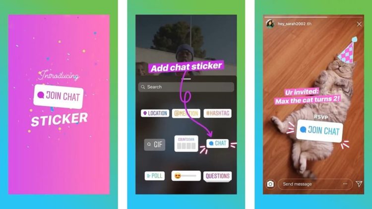 Instagram Stories Sticker Group Chat