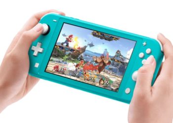 Person holding Nintendo Switch Lite