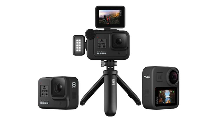 GoPro Hero 8 with GoPro MAX and accessories