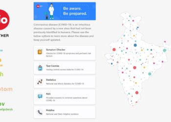 जिओतर्फे करोना लक्षणं तपासणी टुल : माहितीपर वेबसाइट, सुविधा सादर!