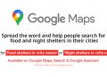 Google Maps Food Night Shelters
