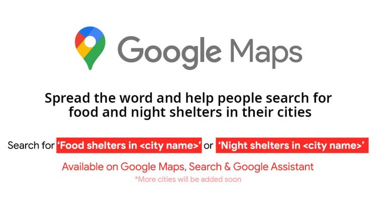 Google Maps Food Night Shelters
