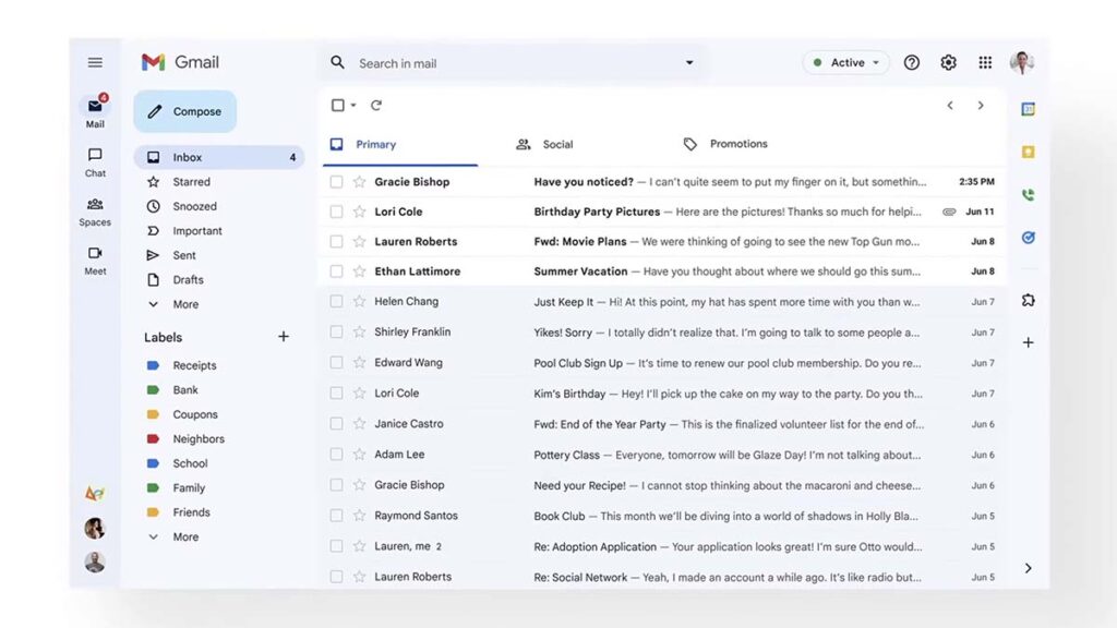 Gmail Redesign 2022