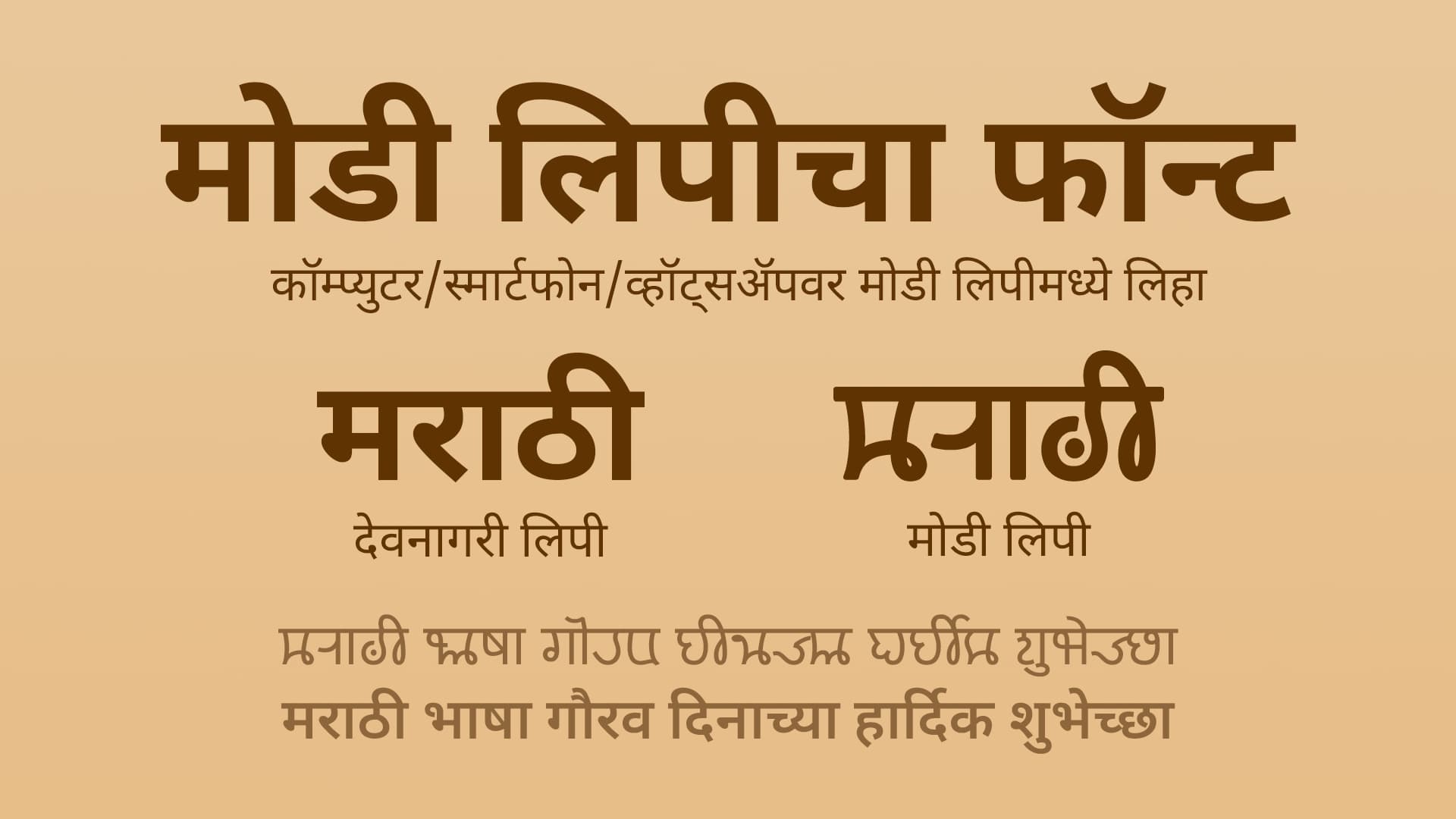 मोडी लिपी - MarathiTech - मराठीटेक